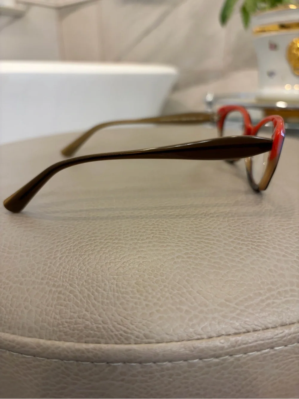 Pristine Jean Lafont Glasses Petale 1013 Brown Orange 52mm France